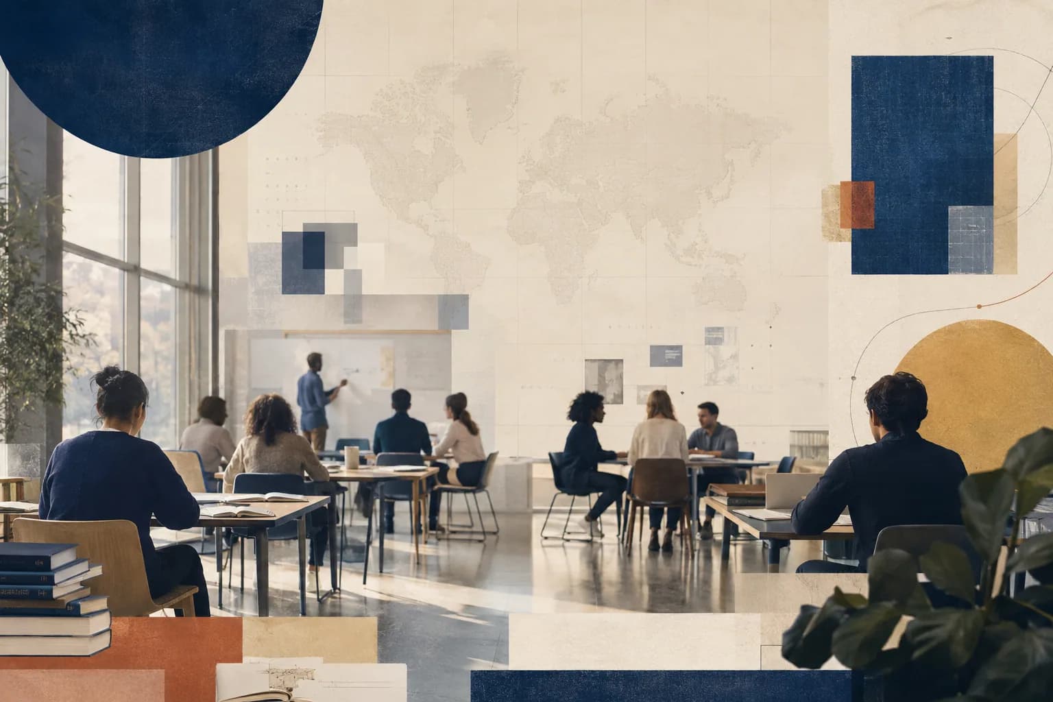 Representative School Atlas visual of international classroom teaching