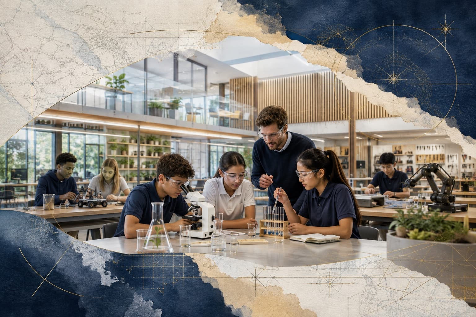 Representative School Atlas visual of an international-school science and innovation center